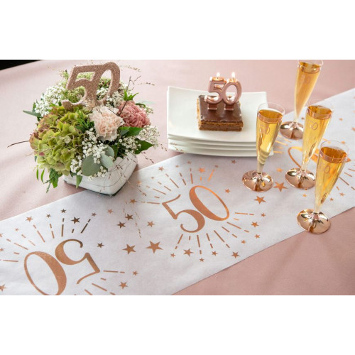 CHEMIN TABLE AGE 70 ANS ROSE GOLD