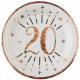 10 ASSIETTES AGE 20ANS ROSE GOLD