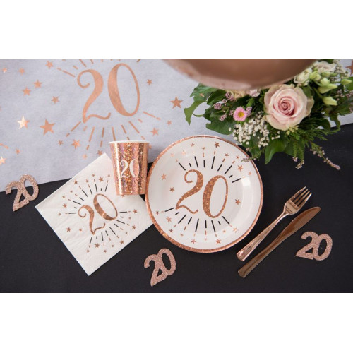 10 ASSIETTES AGE 20ANS ROSE GOLD