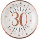 10 ASSIETTES AGE 30 ANS ROSE GOLD