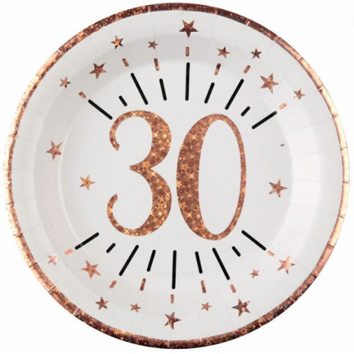 10 ASSIETTES AGE 30 ANS ROSE GOLD