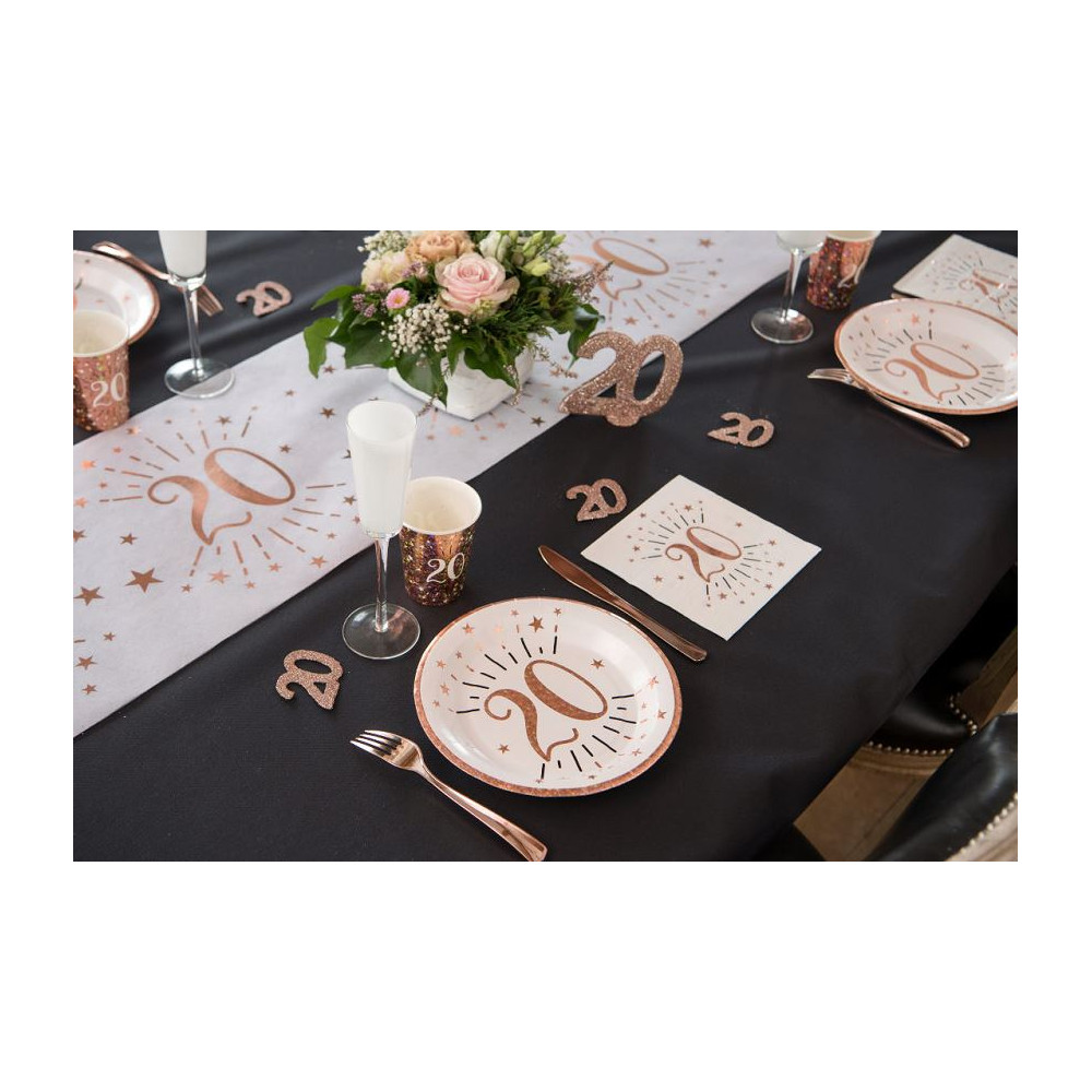 Assiettes 30 ans Anniversaire Rose Gold x10