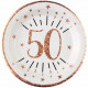 10 ASSIETTES AGE 50 ANS ROSE GOLD