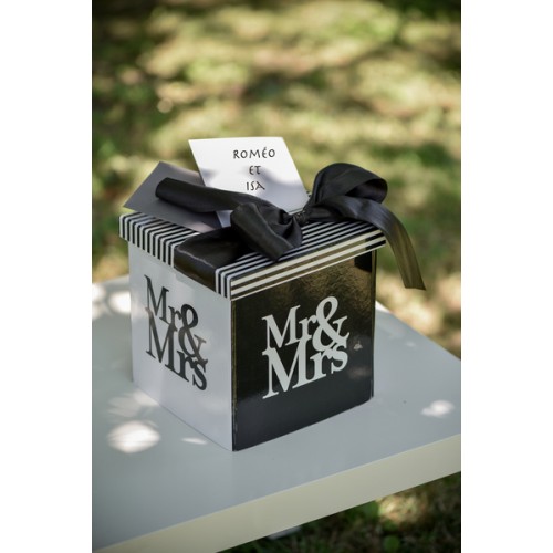 TIRELIRE MR &amp; MRS BLC/NOIR