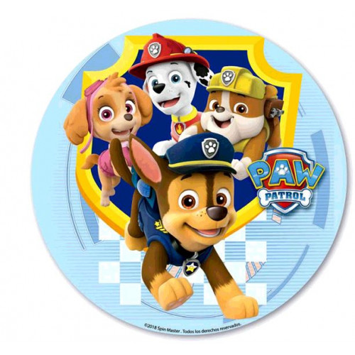 DISQUE COMESTIBLE  PAW PATROL DIAMETRE 20CM