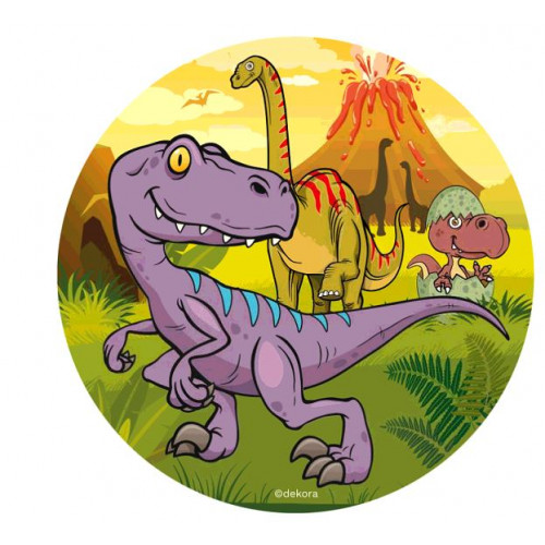 DISQUE COMESTIBLE DINOSAURE DIAMETRE 20CM