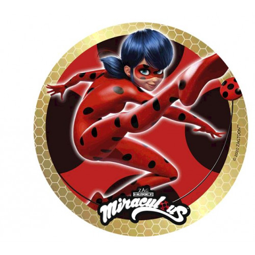 DISQUE COMESTIBLE LADYBUG DIAMETRE 20CM