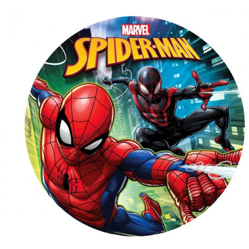 DISQUE COMESTIBLE SPIDERMAN DIAMETRE 20CM