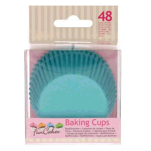 48 CAISSETTES A CUPCAKE TURQUOISE