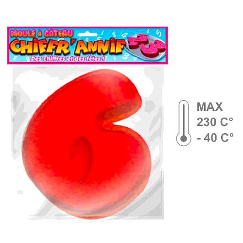 Moule Gateau Chiffre 6 Silicone Ouest Fetes