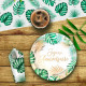 6 ASSIETTES ANIVERSAIRE TROPICAL