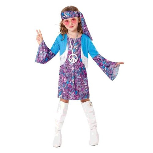 COSTUME HIPPIE BLEU 152CM