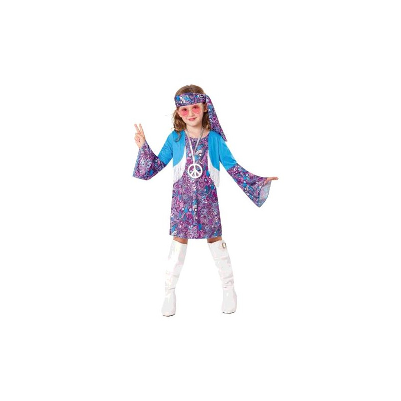 COSTUME HIPPIE BLEU 152CM