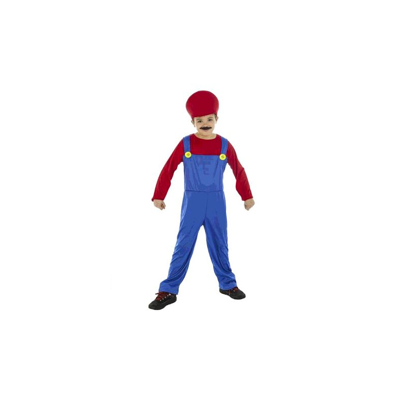 COSTUME PLOMBIER ENFANT ROUGE 104CM