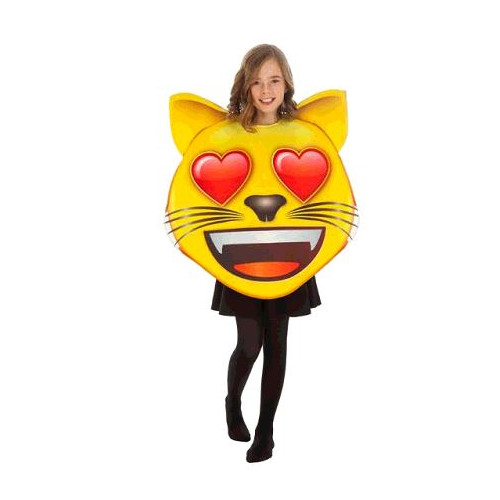 COSTUME EMOJI CHAT COEUR ENFANT