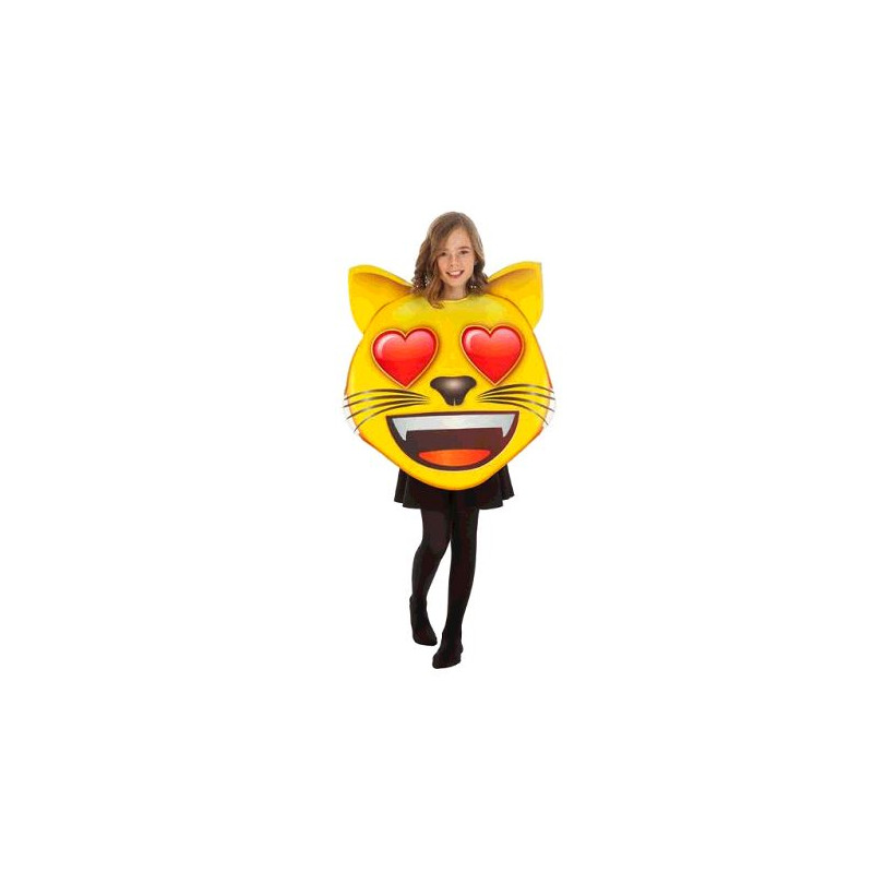 COSTUME EMOJI CHAT COEUR ENFANT