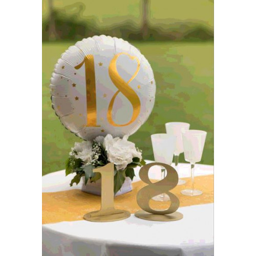 MARQUE TABLE CHIFFRE 5 METALLISE OR