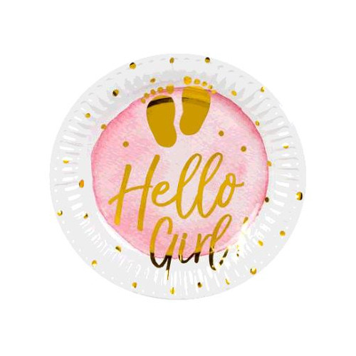 6 ASSIETTES HELLO GIRL DIAMETRE 18CM