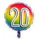 BALLON ALU 20 ANS DIAMETRE 45CM