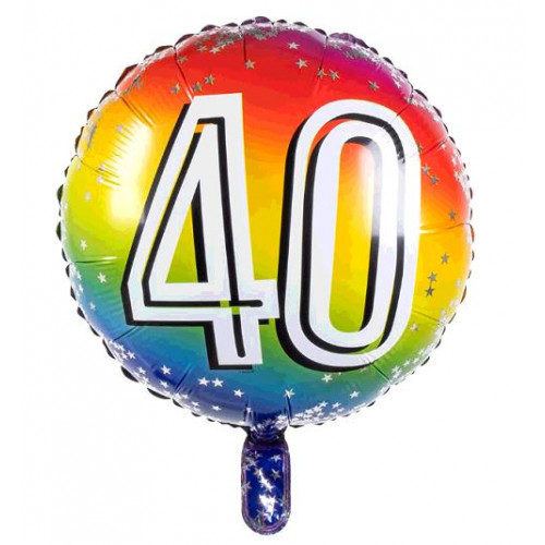 BALLON ALU 40 ANS DIAMETRE 45CM