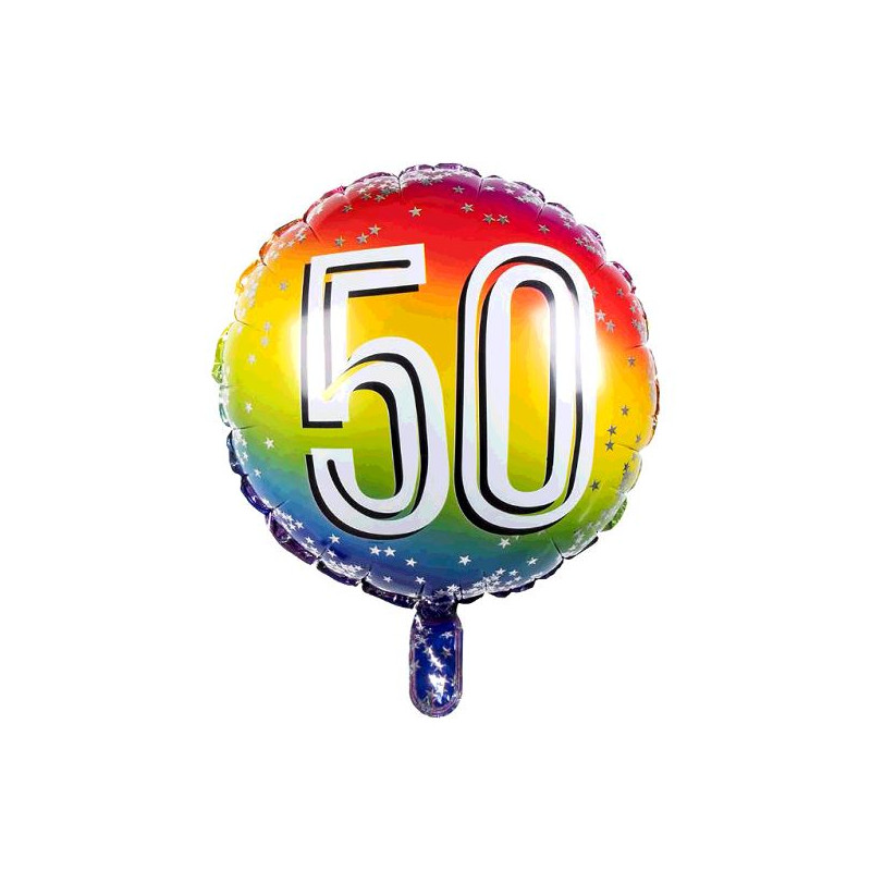 BALLON ALU 50 ANS DIAMETRE 45CM