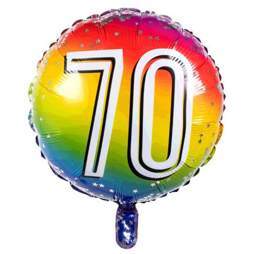 BALLON ALU 70 ANS DIAMETRE 45CM