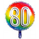 BALLON ALU 80 ANS DIAMETRE 45CM