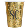 10 GOBELETS ETINCELANT OR 80 ANS