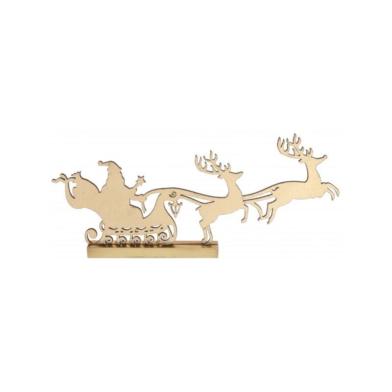 CERF ENCHANTE SOCLE OR