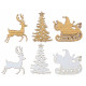 12 DECO CERF ENCHANTE OR