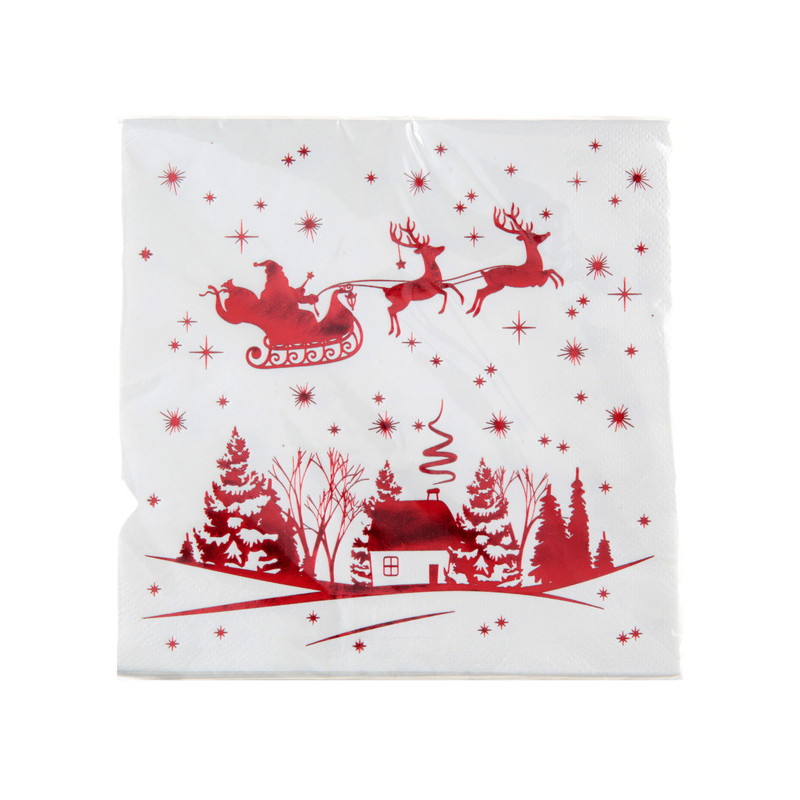 20 SERVIETTES CERF ENCHANTE RO