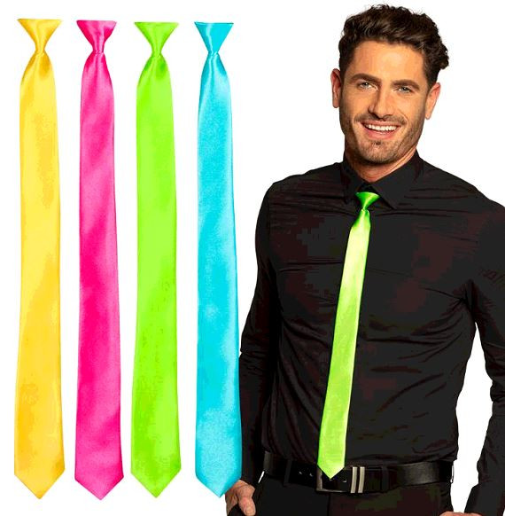 Cravate verte fluo adulte : Deguise-toi, achat de Accessoires