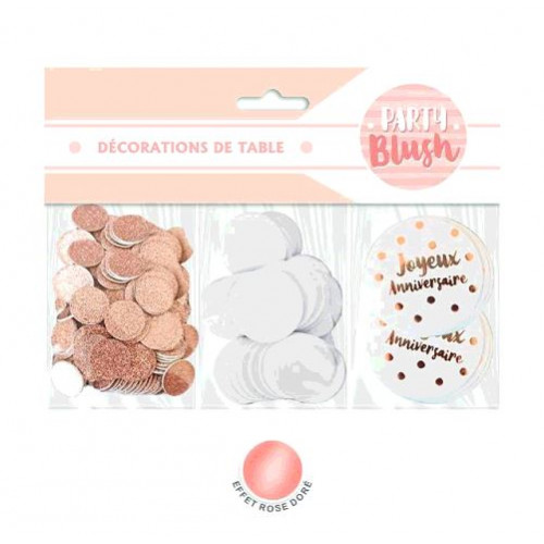 TRIO DECO DE TABLE PARTY BLUSH