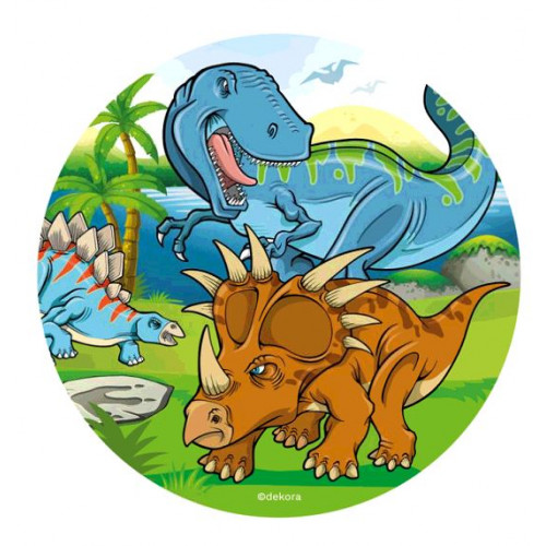 DISQUE AZYME 20CM DINOSAURE