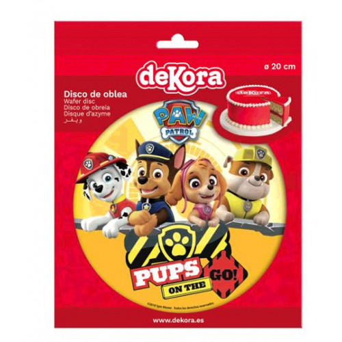 DISQUE AZYME 20CM PAW PATROL