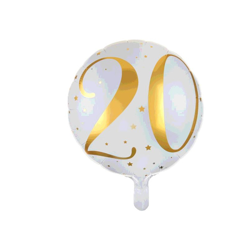 BALLON ALU 20 ANS OR