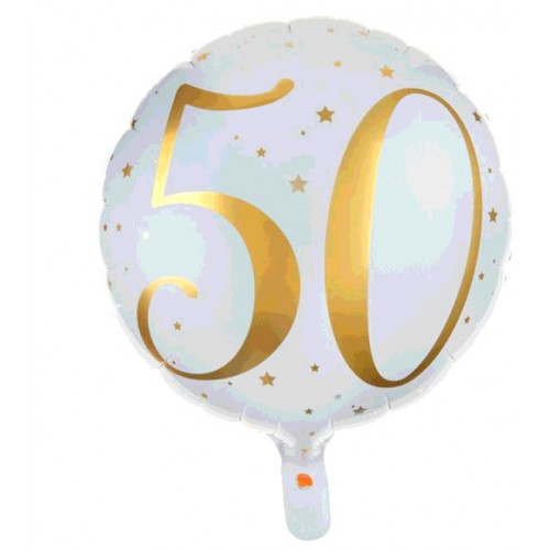 BALLON ALU 50 ANS OR