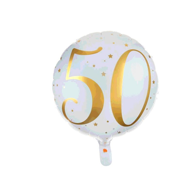 BALLON ALU 50 ANS OR