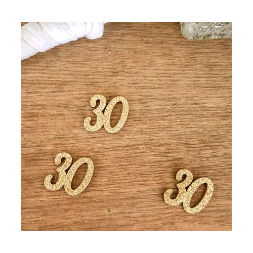 24 DECO EN BOIS 30 PAILLETTES