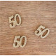 24 DECO EN BOIS 50 PAILLETTES