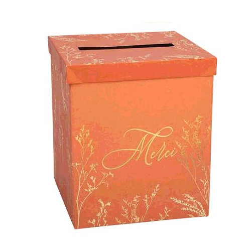 URNE MERCI BRINDILLES TERRACOTTA EMBOSSE OR