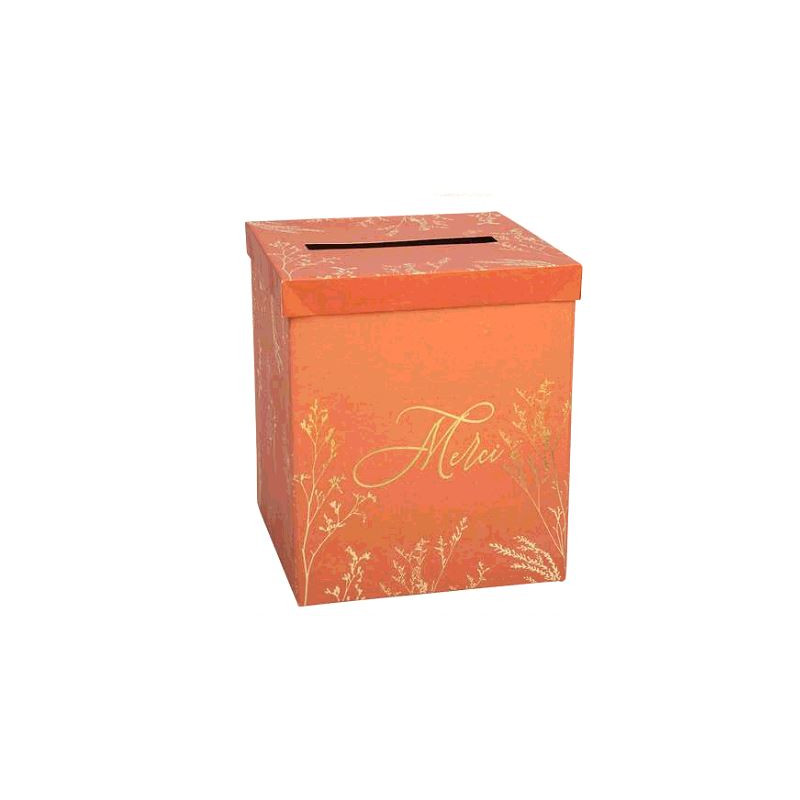 URNE MERCI BRINDILLES TERRACOTTA EMBOSSE OR