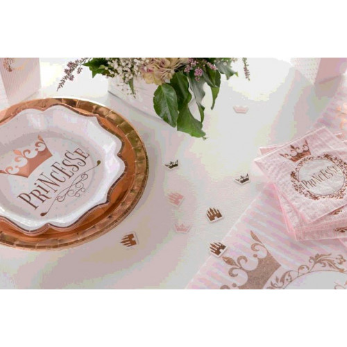 24 CONFETTIS PRINCESSE ROSE GOLD