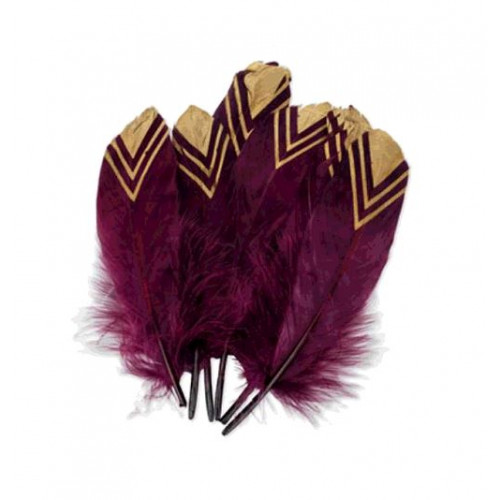 6 PLUMES ETHNIQUES MARSALA / OR