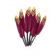 6 PLUMES ETHNIQUES MARSALA / OR 12-14CM