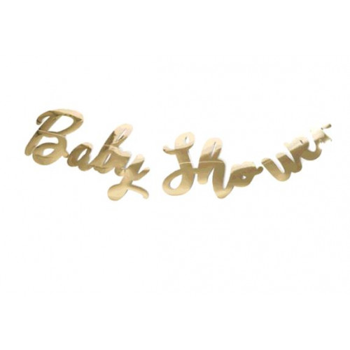 GUIRLANDE BABY SHOWER OR METAL 1METRE