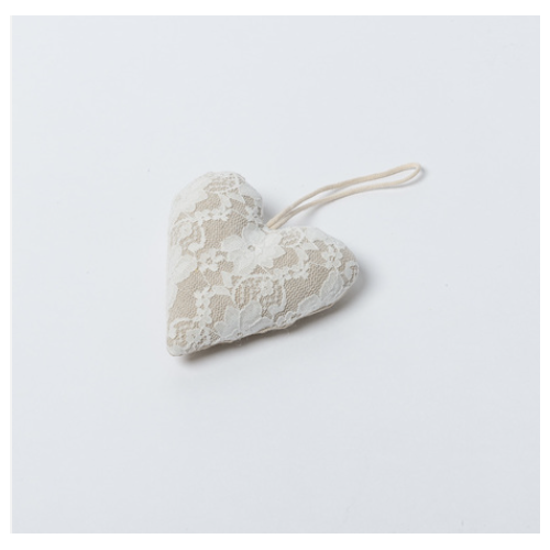 COEUR DECO LIN DENTELLE 11CM