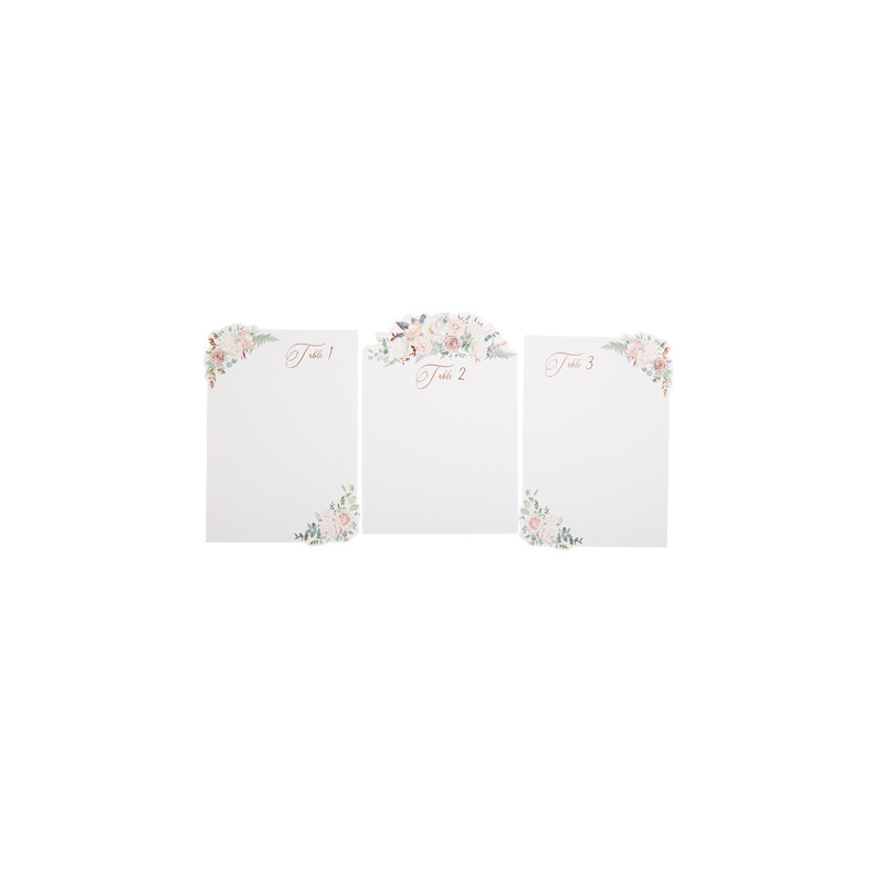 10 MARQUE-TABLES PEONY ROSE GO
