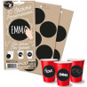 10 STICKERS CHIC GOBELETS