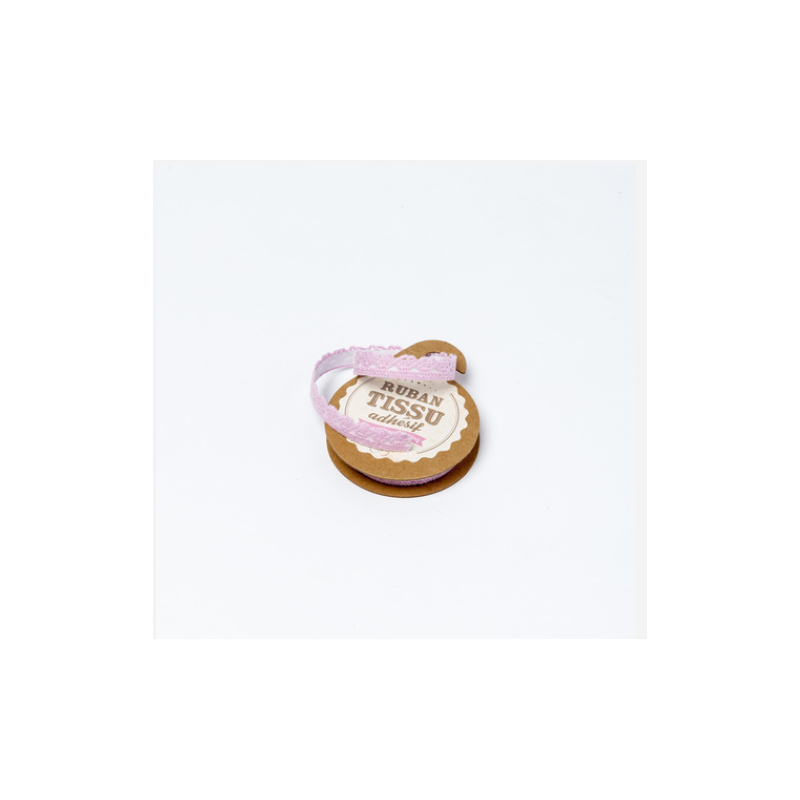 DENTELLE ROSE ADHESIVE 1CMX2M